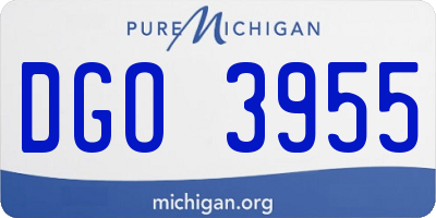 MI license plate DGO3955