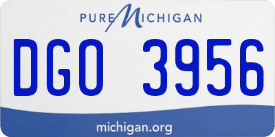 MI license plate DGO3956