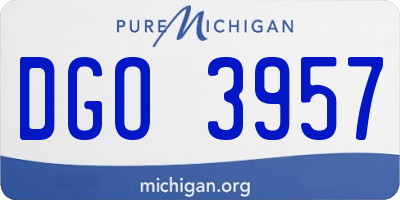 MI license plate DGO3957