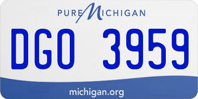 MI license plate DGO3959