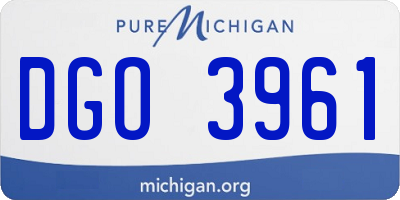 MI license plate DGO3961
