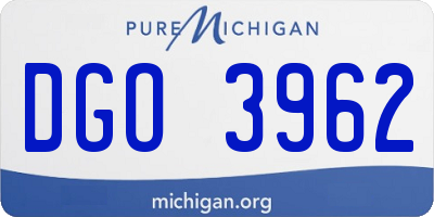 MI license plate DGO3962