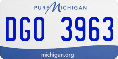 MI license plate DGO3963