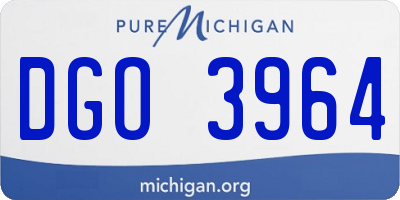 MI license plate DGO3964