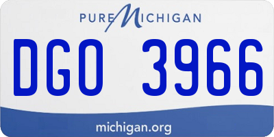 MI license plate DGO3966