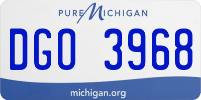 MI license plate DGO3968
