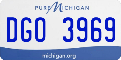 MI license plate DGO3969