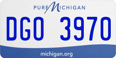 MI license plate DGO3970