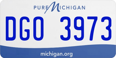 MI license plate DGO3973