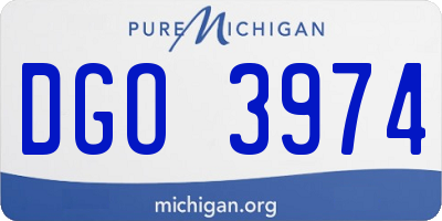 MI license plate DGO3974