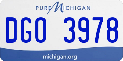 MI license plate DGO3978