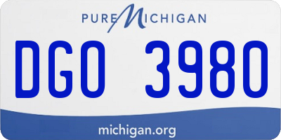 MI license plate DGO3980