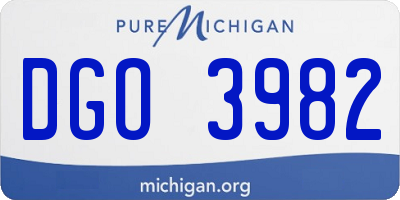 MI license plate DGO3982