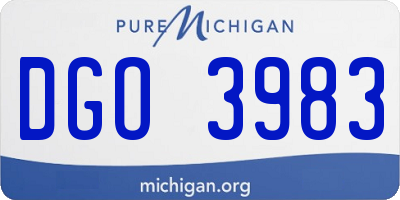 MI license plate DGO3983