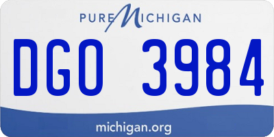 MI license plate DGO3984