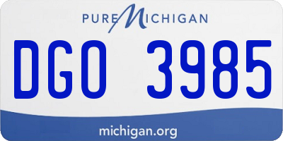 MI license plate DGO3985
