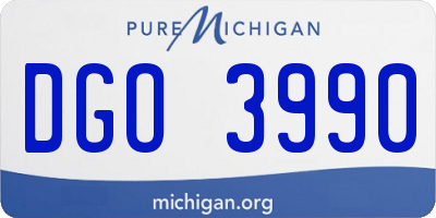 MI license plate DGO3990