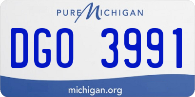 MI license plate DGO3991