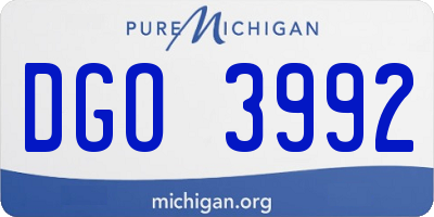 MI license plate DGO3992