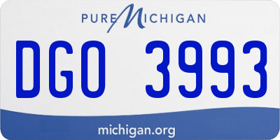 MI license plate DGO3993
