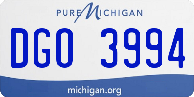 MI license plate DGO3994