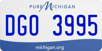 MI license plate DGO3995