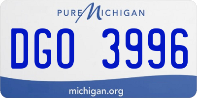 MI license plate DGO3996
