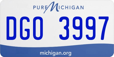 MI license plate DGO3997
