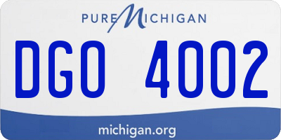 MI license plate DGO4002
