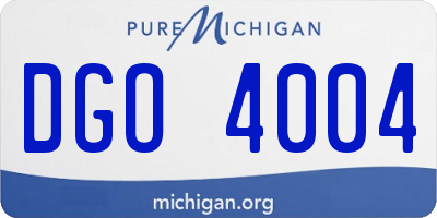 MI license plate DGO4004