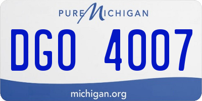 MI license plate DGO4007