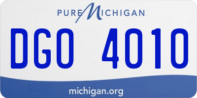 MI license plate DGO4010