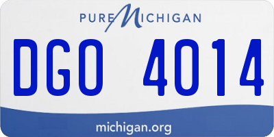 MI license plate DGO4014