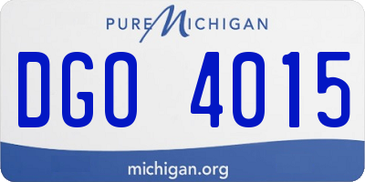 MI license plate DGO4015