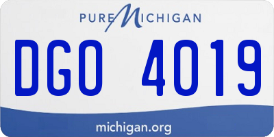 MI license plate DGO4019