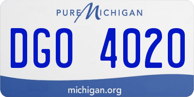 MI license plate DGO4020
