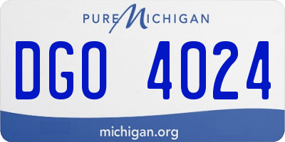 MI license plate DGO4024