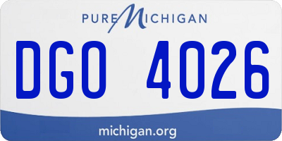 MI license plate DGO4026
