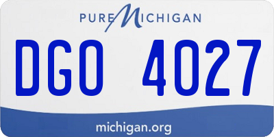 MI license plate DGO4027