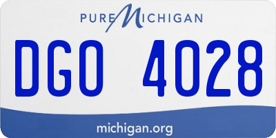 MI license plate DGO4028