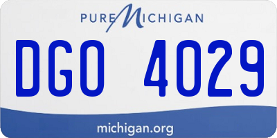 MI license plate DGO4029