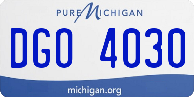 MI license plate DGO4030