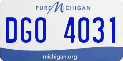 MI license plate DGO4031