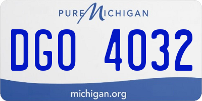 MI license plate DGO4032
