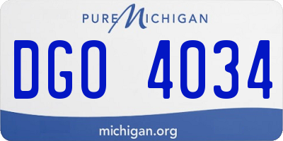 MI license plate DGO4034
