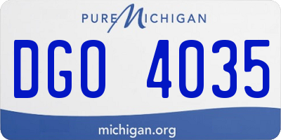 MI license plate DGO4035
