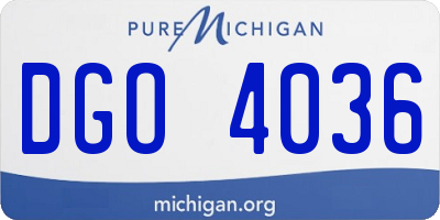 MI license plate DGO4036