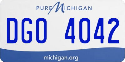 MI license plate DGO4042