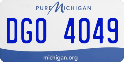 MI license plate DGO4049