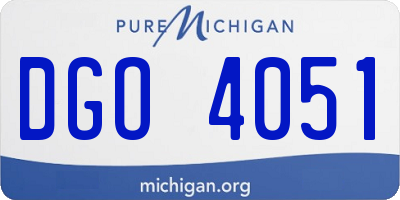 MI license plate DGO4051